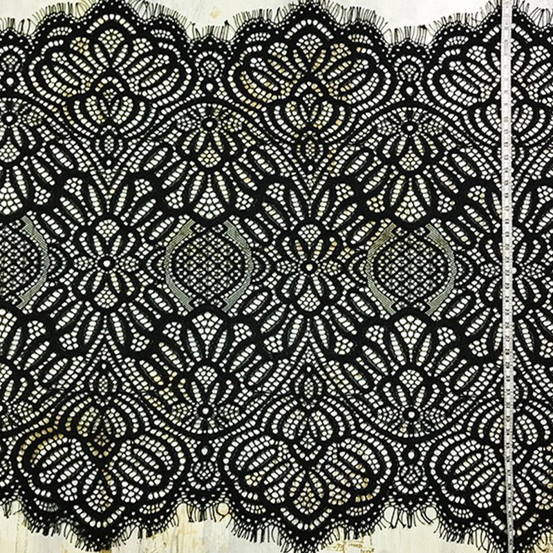 Lace Trim Wave Eyelash Nylon Lace Fabric for Bridal Wholesale Supplier 11